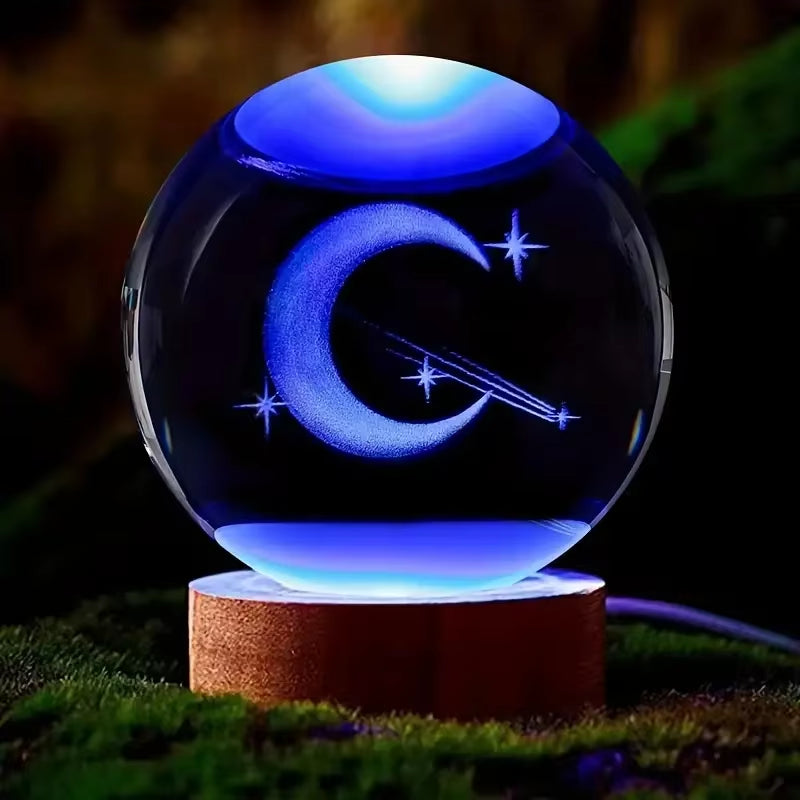  Enchanting 3D Moon Crystal Ball 